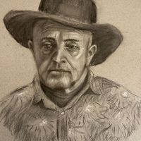 Mark - Portrait in Charcoal drawn at Ilkley Portrait Session by Jonny Little