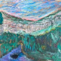 Malham Cove painting by Joy Bowhay