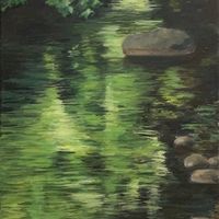 Brook View painting by Irena Fraczek