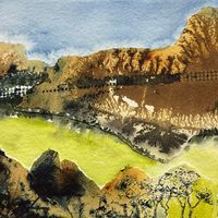 Parkland by Bev Parker of Cum-bye arts, mixed media collage