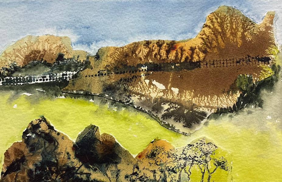 Parkland by Bev Parker of Cum-bye arts, mixed media collage