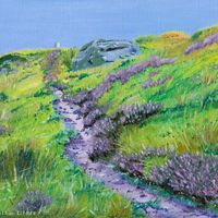 Path up to Sharp Haw trig point