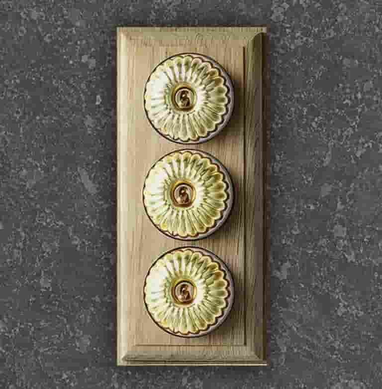 Three gang Osborne 2 way light switch