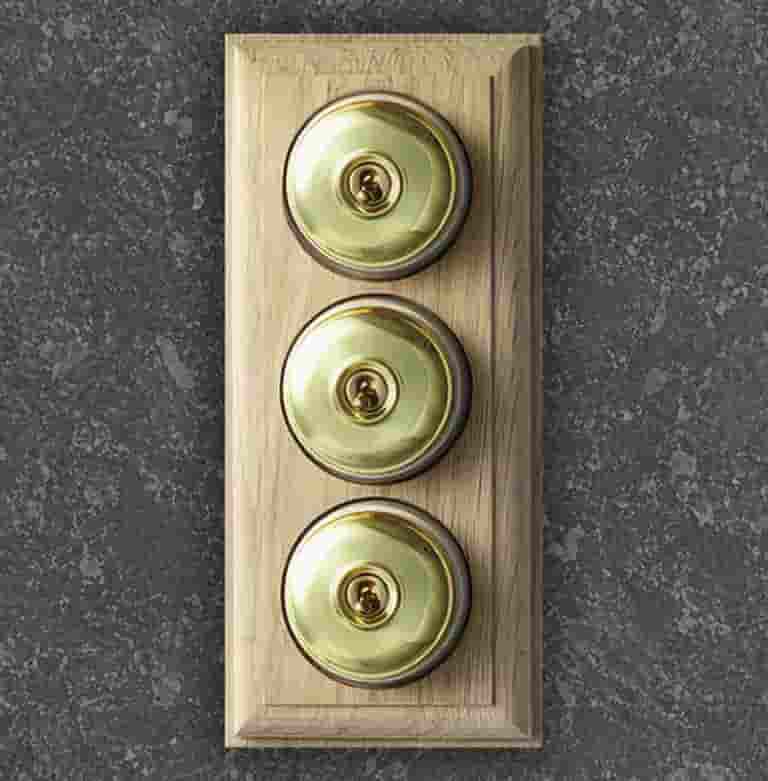 Three gang Standen 2 way light switch