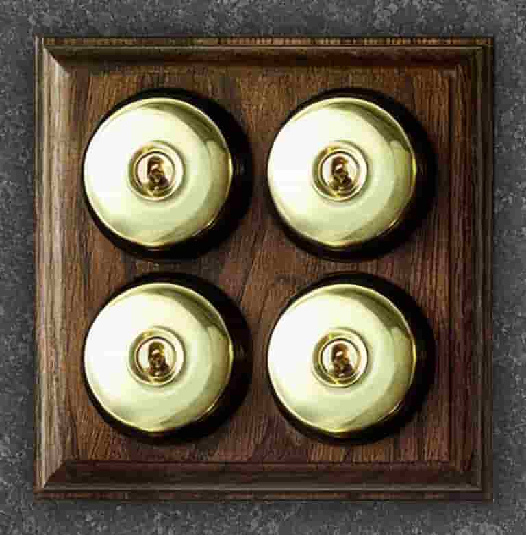 Four gang Standen 2 way light switch