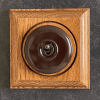 SF102 - One gang 2 way Brown Dolly light switch