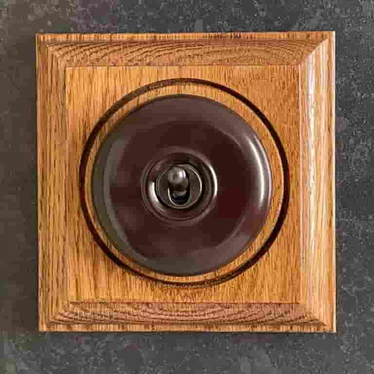 One gang 2 way Brown Dolly light switch