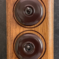 SF202 - Two gang 2 way Brown Dolly light switch