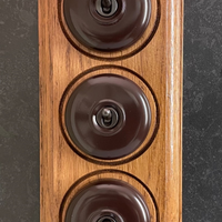 SF302- Three gang 2 way Brown Dolly light switch