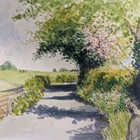 Summer on the Road to Hetton. An original painting by Matthew Eyles