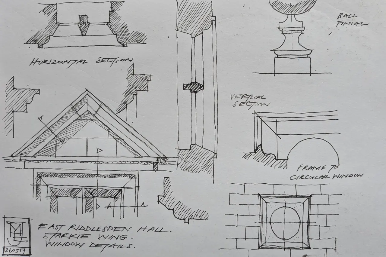 Preliminary sketch of East Riddlesden Hall