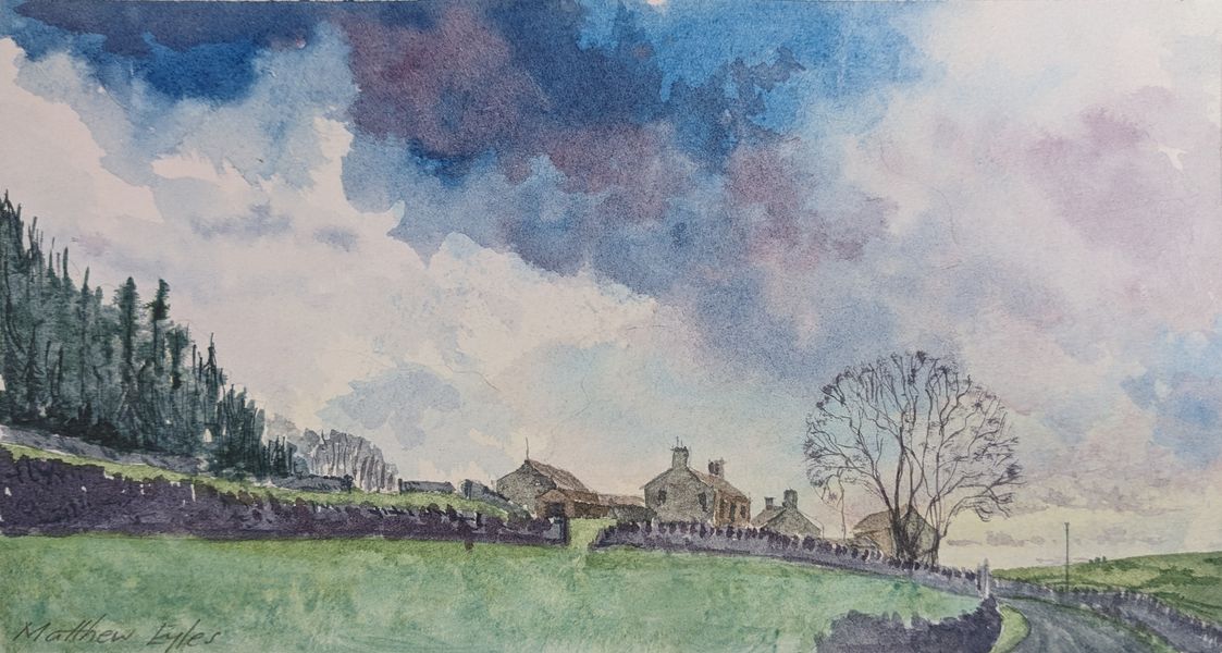 A Storm Brewing Over Howgill. An original painting by Matthew Eyles