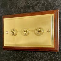 VSP302- Victorian Stepped Plate 3 Gang Toggle Switch 2 Way
