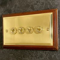 VSP402- Victorian Stepped Plate 4 Gang Toggle Switch 2 Way