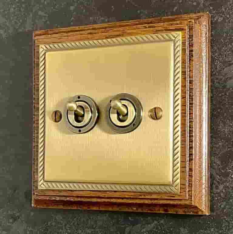Georgian Flat Plate Doubler Toggle Switch 2 Way