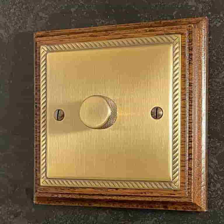 Georgian Flat Plate Single Dimmer Switch