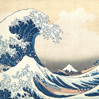 The Great wave by  Hokusai (1760–1849), The Golden section. Fibonacci