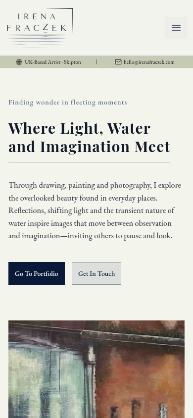 Irena Fraczek Artist website - mobile