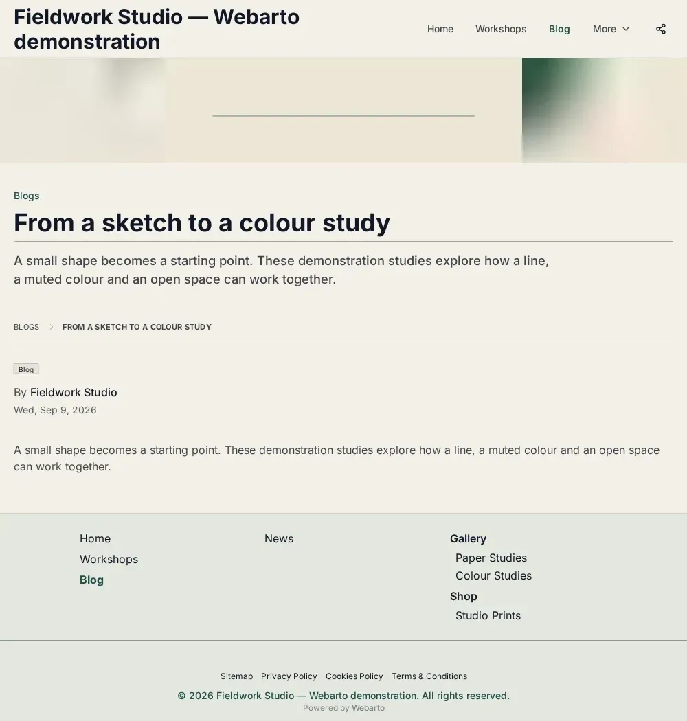A Blog story on the demonstration website.