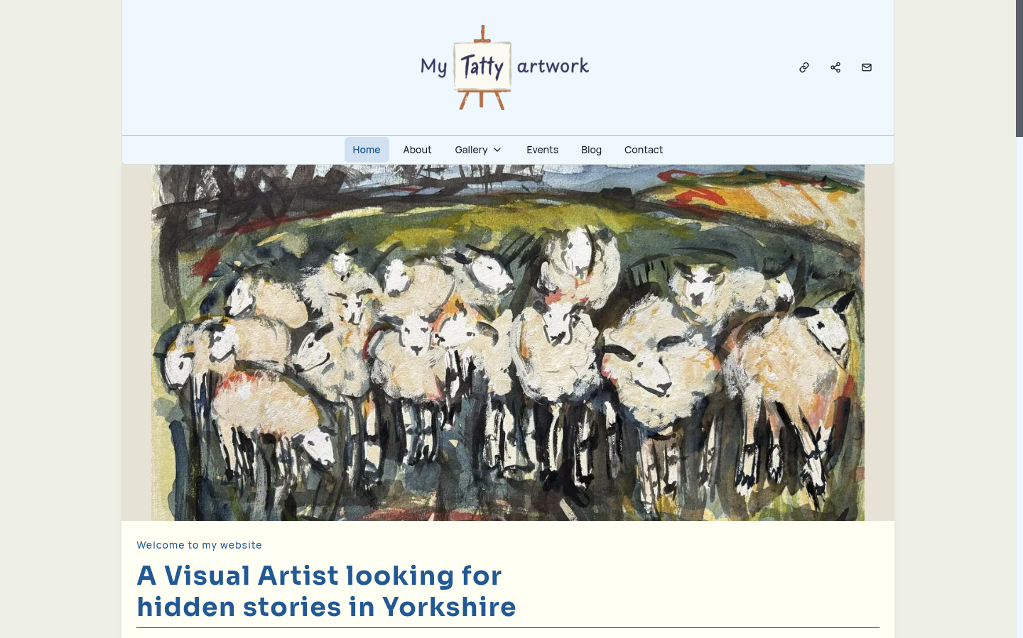 My Tatty Artwork website - laptop