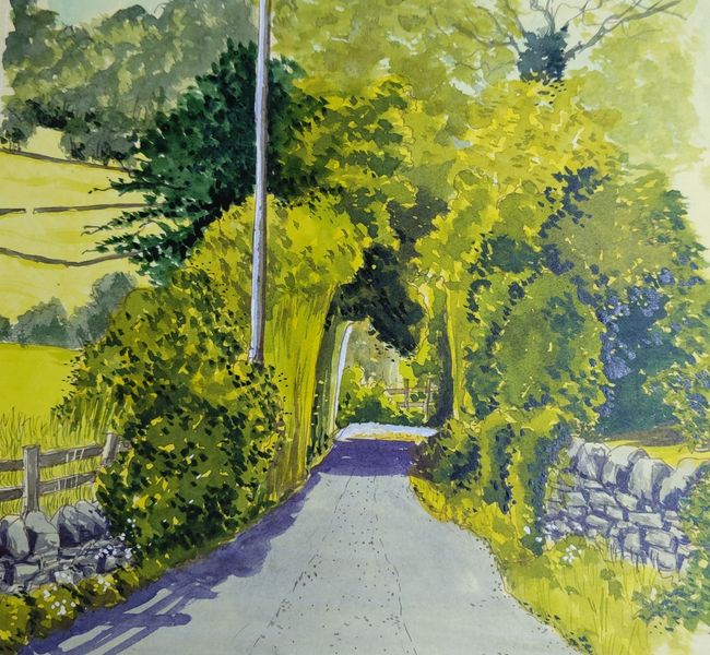 Stangs Lane Summer. An original painting by Matthew Eyles